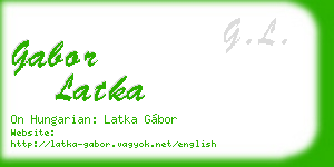 gabor latka business card